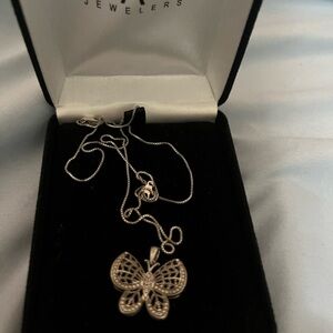 Kay Jewelry Silver Butterfly Pendant Necklace
